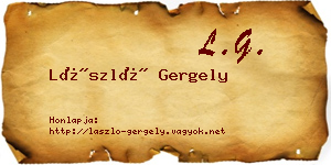 László Gergely névjegykártya